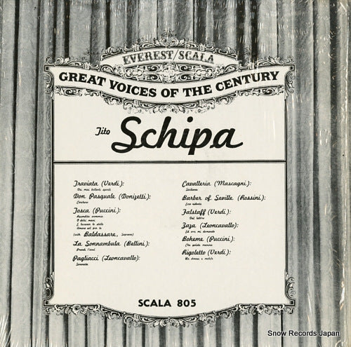 SCHIPA, TITO great voices of the century SCALA805 / SC805