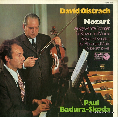OISTRACH, DAVID, AND PAUL BADURA-SKODA mozart; sonaten fur klavier und violine DX-45-6-AX