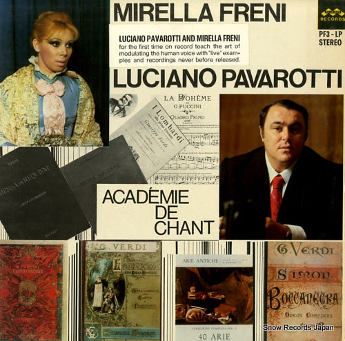 PAVAROTTI, LUCIANO, AND MIRELLA FRENI academie de chant PF3-LP