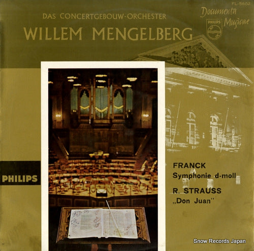 MENGELBERG, WILLEM franck; symphony d-moll FL-5602