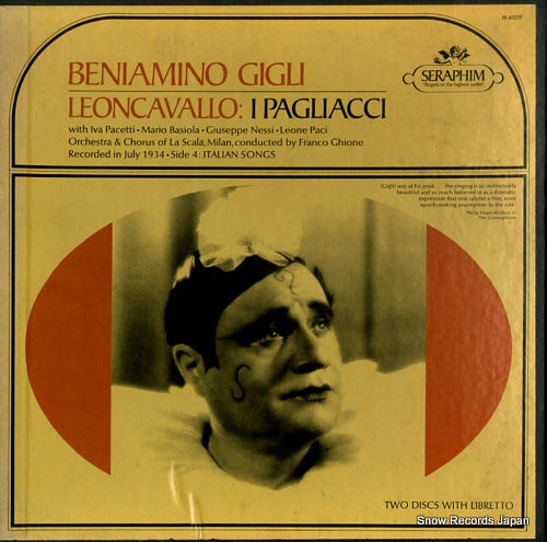 GIGLI, BENIAMINO leoncavallo; i pagliacci IB-6009