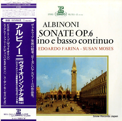 TOSO, PIERO albinoni; 12 sonates op.6 per violino e basso continuo REL-7011-12