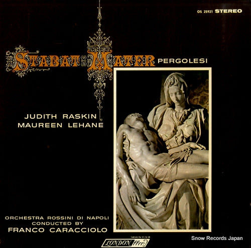 RASKIN, JUDITH, AND MAUREEN LEHANE pergolesi; stabat mater OS-25921