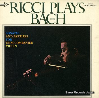 RICCI, RUGGIERO ricci plays bach MCA-1002-03