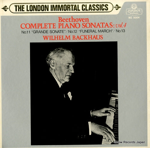 BACKHAUS, WILHELM beethoven; complete piano sonatas vol.4 MZ5004
