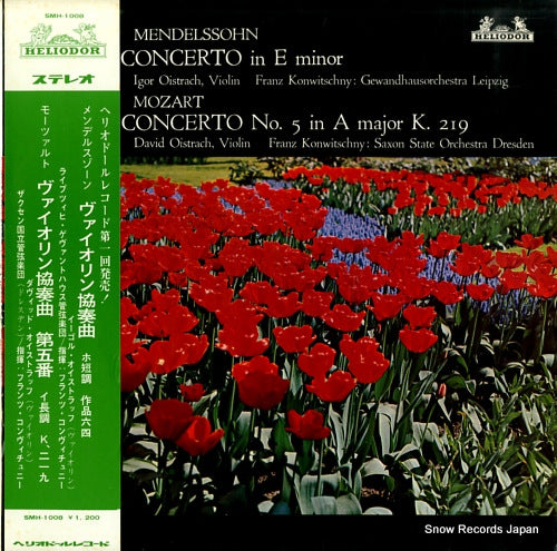 KONWITSCHNY, FRANZ mendelssohn; violin concerto in e minor SMH-1008