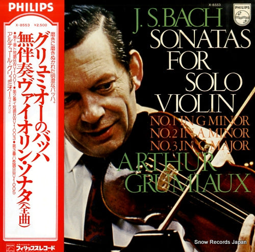 GRUMIAUX, ARTHUR bach; sonatas for solo violin X-8553