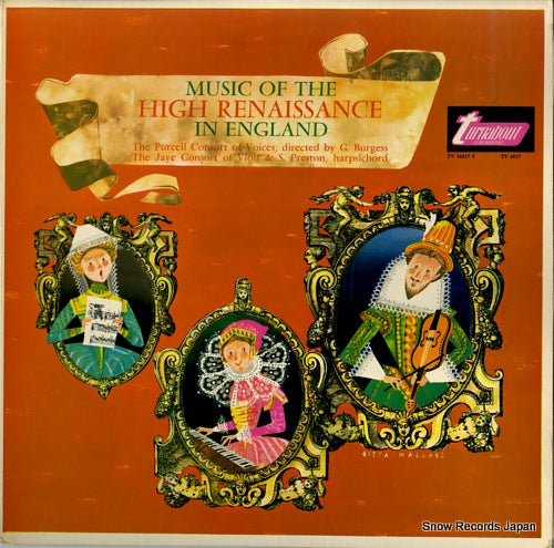 BURGESS, GRAYSTON music of the high renaissance in england TV34017