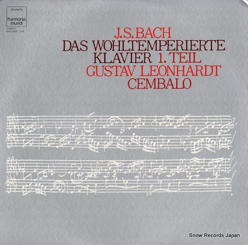 LEONHARDT, GUSTAV bach; das wohltemperierte klavier 1 teil ULS-3222-H