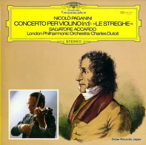 ACCARDO, SALBATORE paganini; concerto for violin and orchestra no.1 MG1071