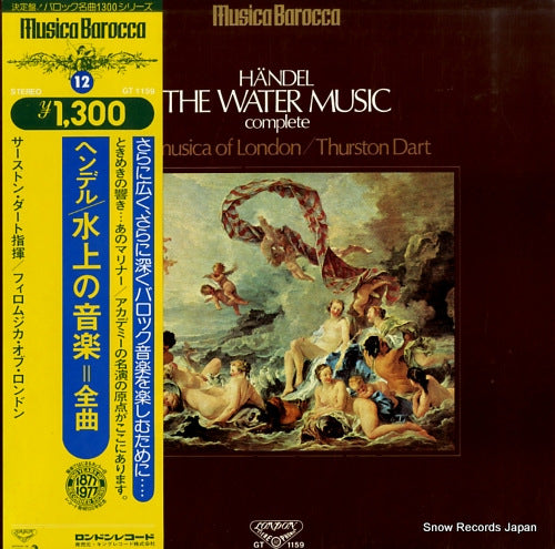 DART, THURSTON handel; the water music GT1159