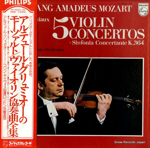GRUMIAUX, ARTHUR mozart; 5 violin concertos + sinfonia concertante k.364 PC-5620-22