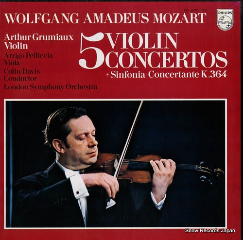 GRUMIAUX, ARTHUR mozart; 5 violin concertos + sinfonia concertante k.364 PC-5620-22