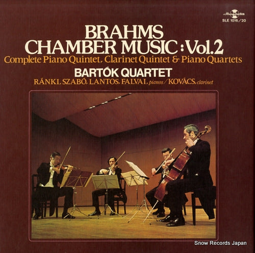 BARTOK QUARTET brahms; chamber music vol.2 SLE1016/20
