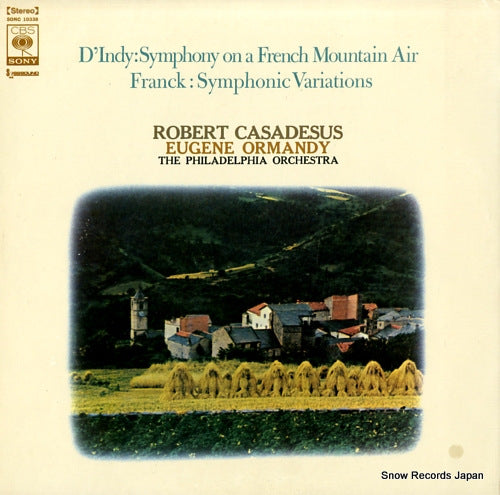 ORMANDY, EUGENE d'indy; symphony on a french mountain air SONC10338