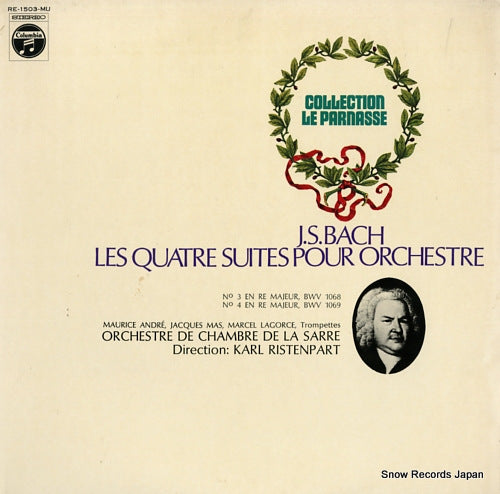 RISTENPART, KARL bach; les quatre suites pour orchstre no 3 et no 4 RE-1503-MU