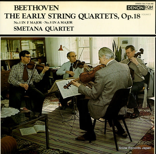 SMETANA QUARTET beethoven; the early string quartets op.18 no.1 & 5 OX-7105-ND