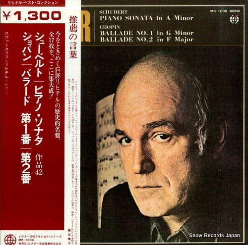 RICHTER, SVIATOSLAV schubert; piano sonata in a minor MK-1006