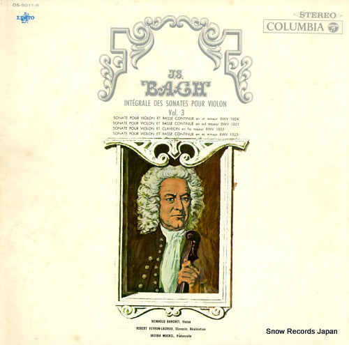 BARCHET, REINHOLD bach; integrale des sonates pour violon vol.3 OS-5011-R