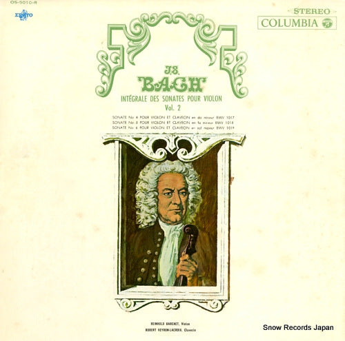 BARCHET, REINHOLD bach; integrale des sonates pour violon vol.2 OS-5010-R