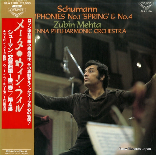 MEHTA, ZUBIN schumann; symphonies no.1 'spring' & no.4 SLA1188