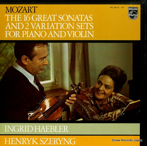 HAEBLER, INGRID mozart; the 16 great sonatas and 2 variation sets for piano and violin PC-5614-19