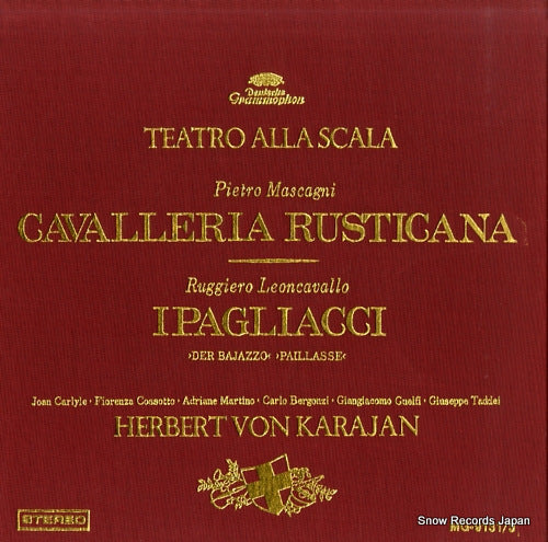 KARAJAN, HERBERT VON cavalleria rusticana / i pagliacci MG-9131/3
