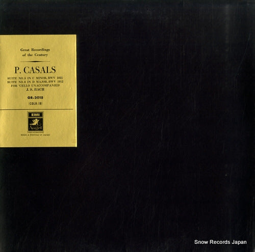 CASALS, PABLO bach; suite no.5 and no.6 for 'cello unaccompanied GR-2018