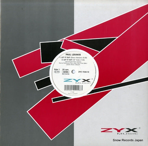 LEKAKIS, PAUL let it out ZYX7038-12