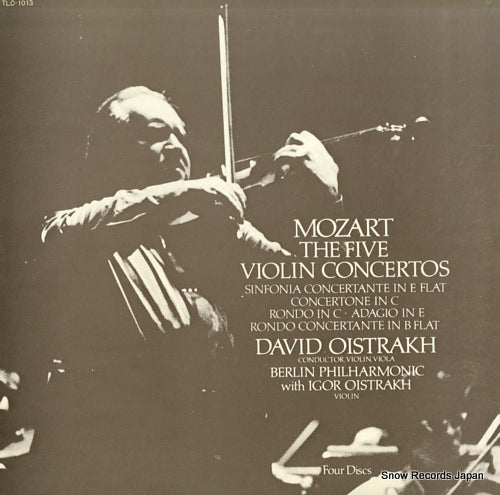 OISTRAKH, DAVID sample record / mozart; the five violin concertos TLC-1013