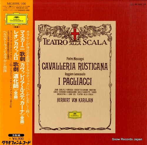 KARAJAN, HERBERT VON mascagni; cavalleria rusticana MG8098/100