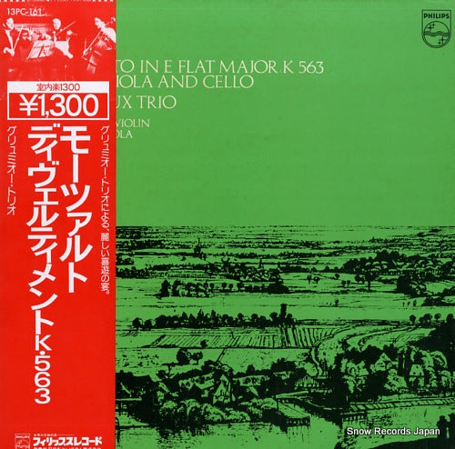 GRUMIAUX TRIO, THE mozart; divertimento in e flat major, k563 13PC-161