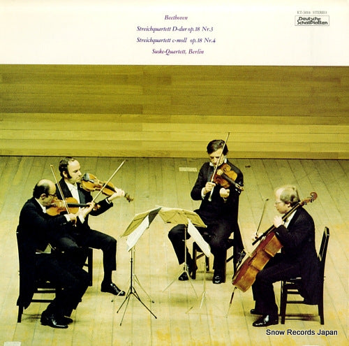 SUSKE-QUARTETT, BERLIN beethoven; streichquartett d-dur op.18 nr.3 & nr.4 ET-5014