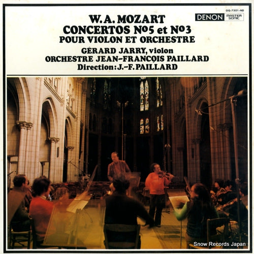 PAILLARD, JEAN- FRANCOIS mozart; deux concertos pour violon no5 et no3 OQ-7501-ND