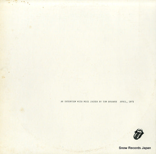 JAGGER, MICK interview with mick jagger by tom donahue april, 1971 ST-PR-A-164PR/ST-PR-B-164PR