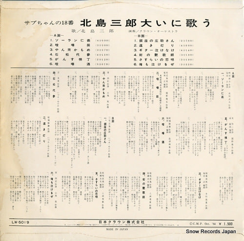LW-5019 back cover