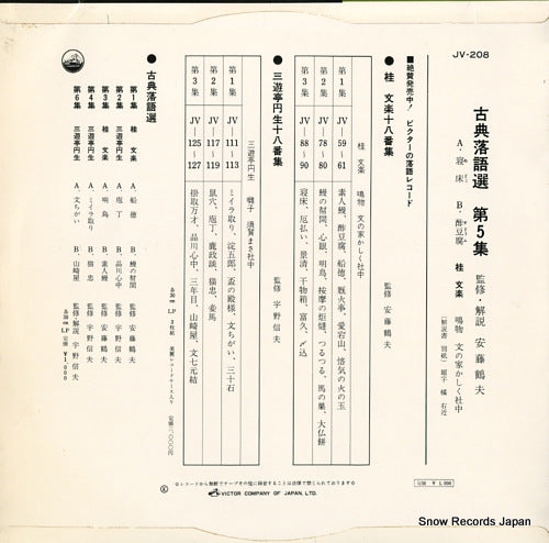 JV-208 back cover