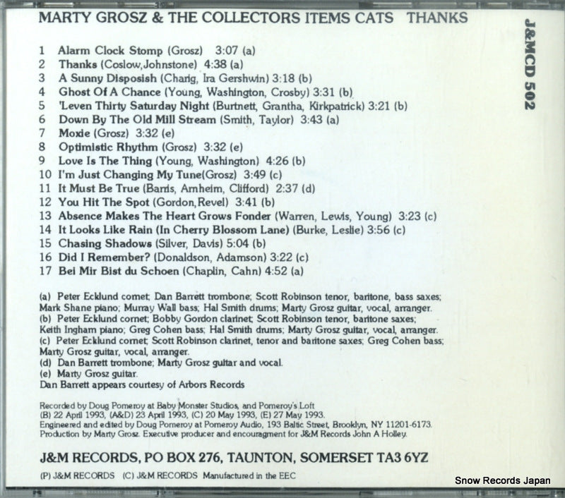 J&MCD502 back cover