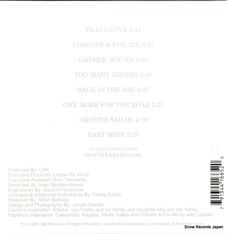 CKR2009 back cover
