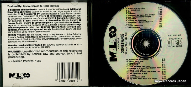 MAL2003CD disc