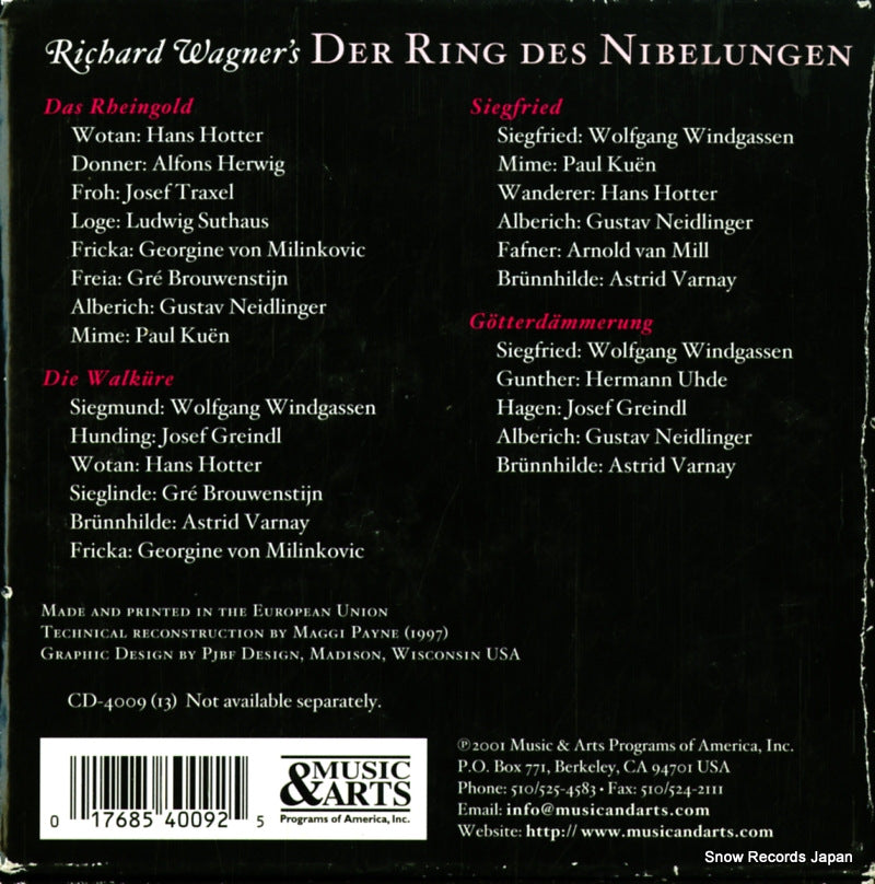 CD-4009 back cover
