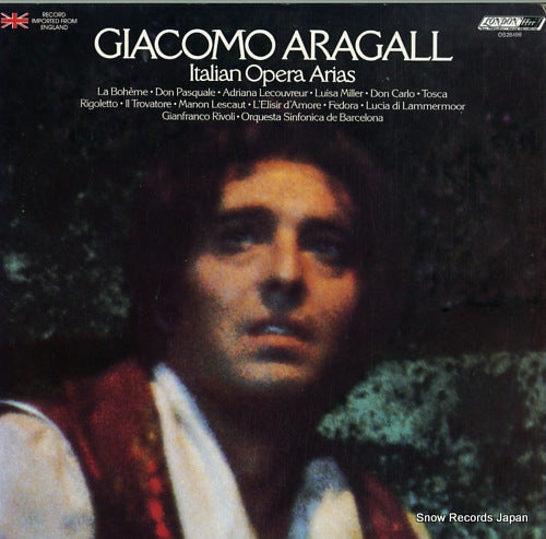 Japanese Italian Opera ARAGALL, GIACOMO italian opera arias OS26499 | Japanese Vinyl Records ...