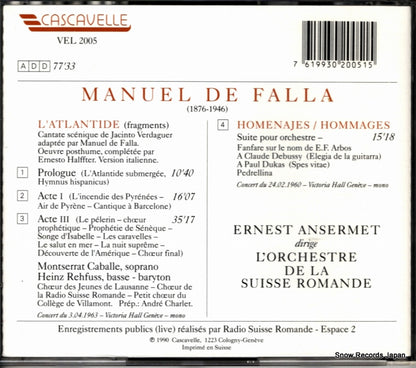 VEL.2005 / KICC7062 back cover