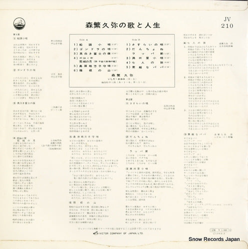 JV-210 back cover