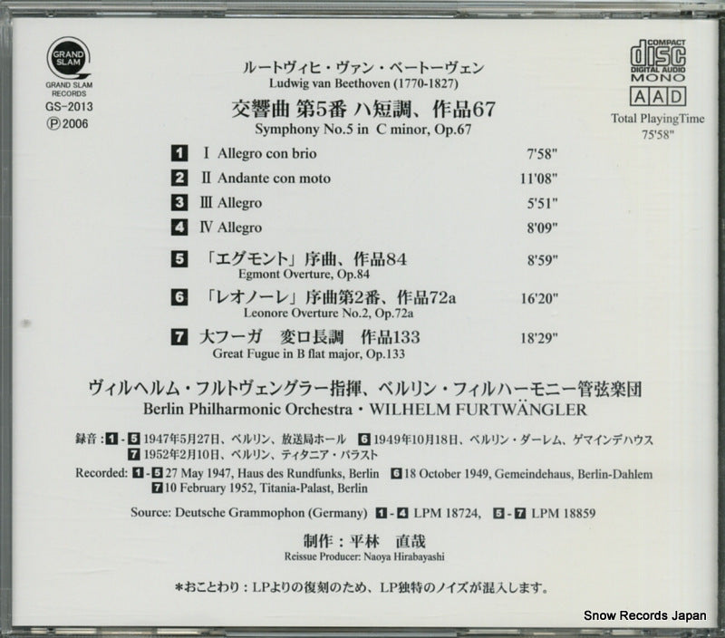 GS-2013 back cover