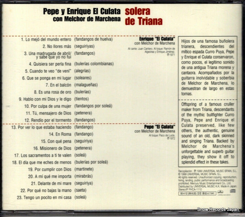 PHCA-1110 back cover