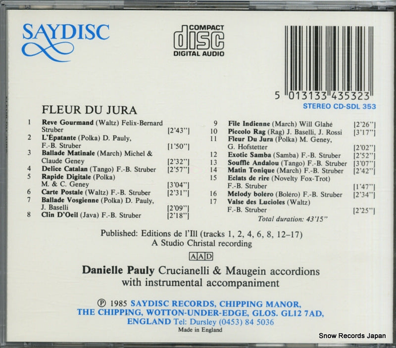 CD-SDL353 back cover